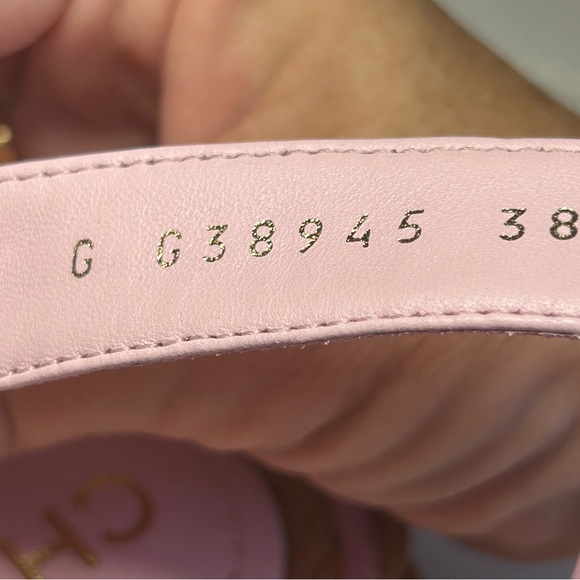 NEW CHANEL 22P DAD SANDALS CC LOGO PINK PURPLE TWEED PAT.LEATHER SZ 38 - Picture 15 of 16